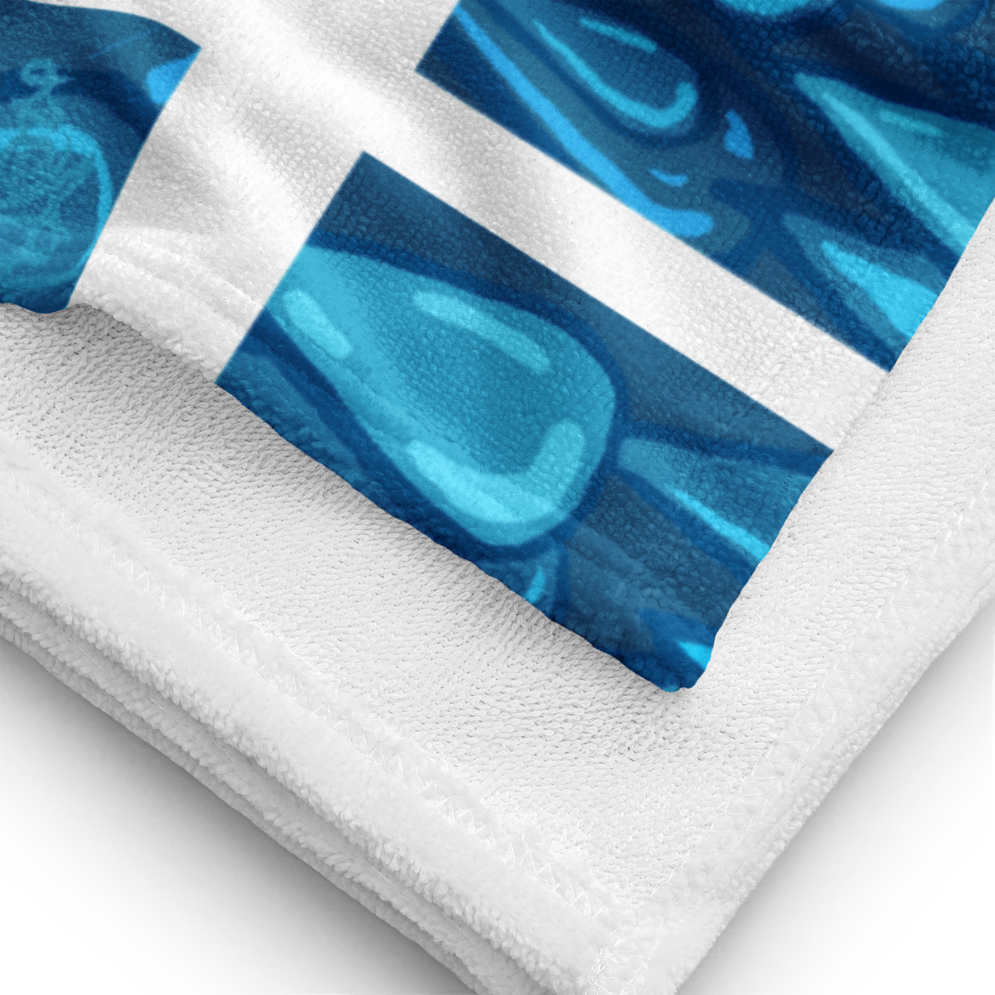 Blue Drops Beach Towel