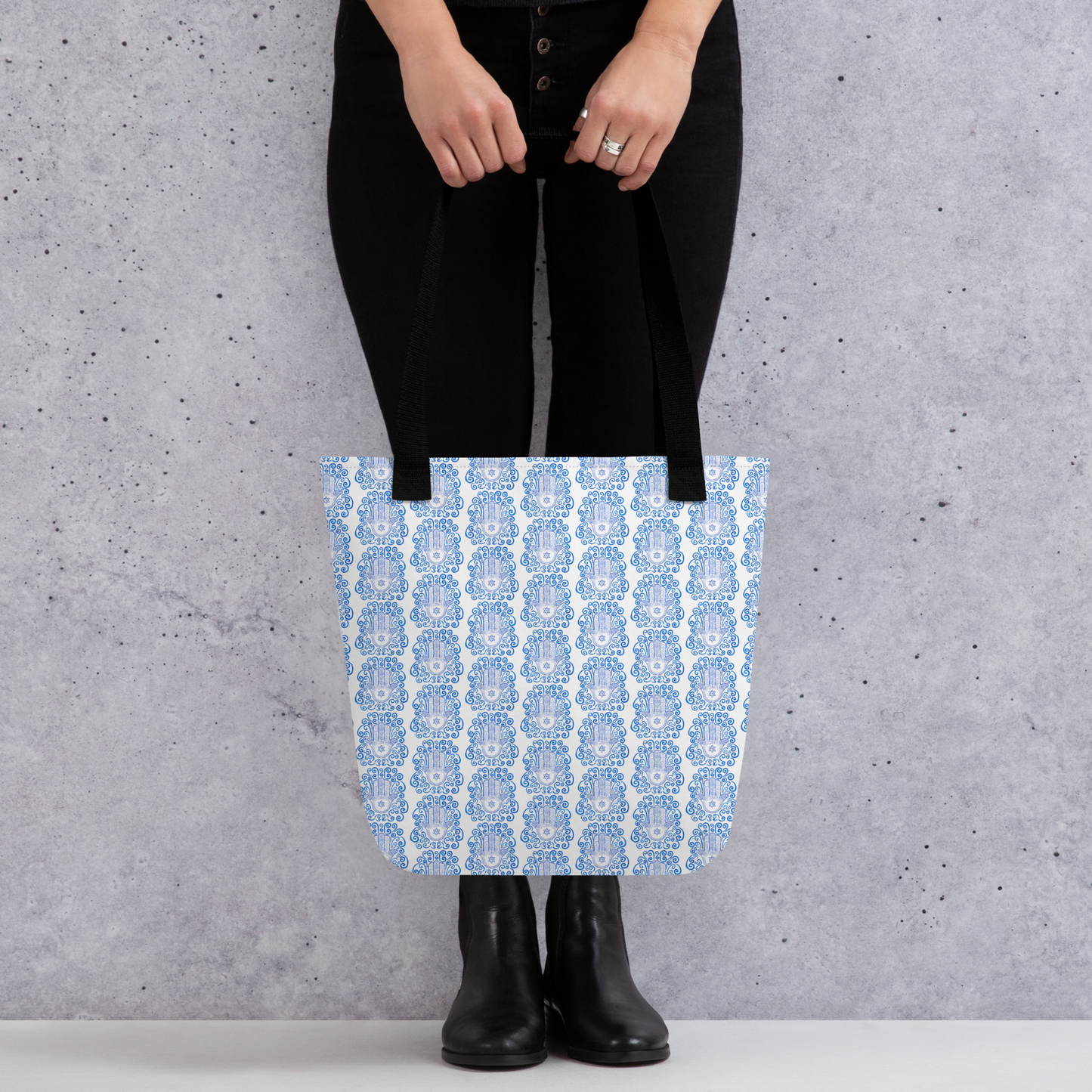 Hamsa Pattern Tote Bag
