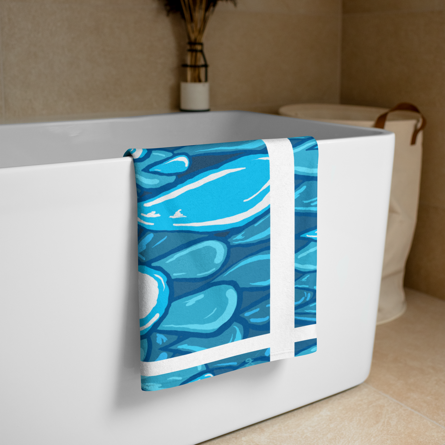 Blue Drops Beach Towel