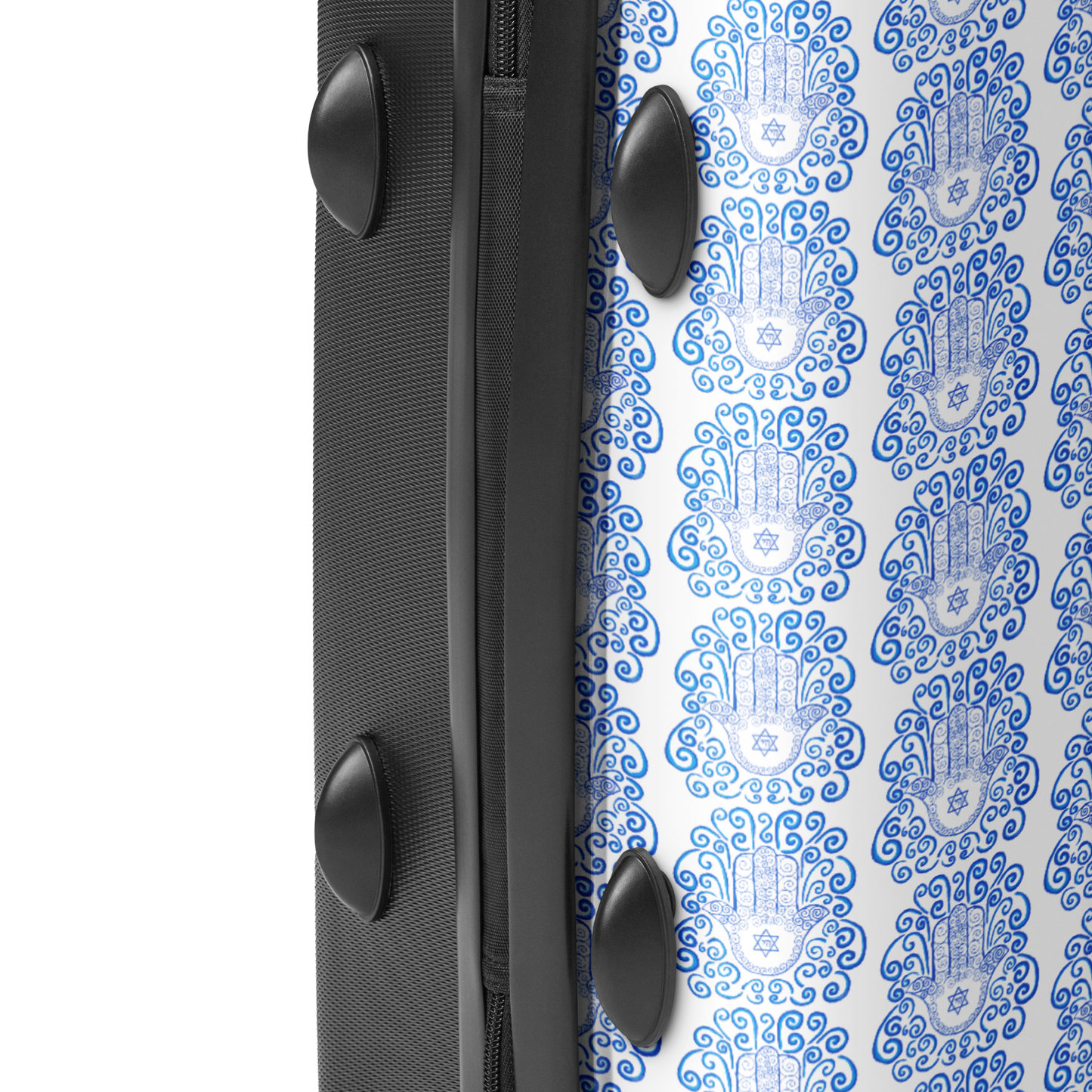 Hamsa Pattern Hard-Shell Suitcase