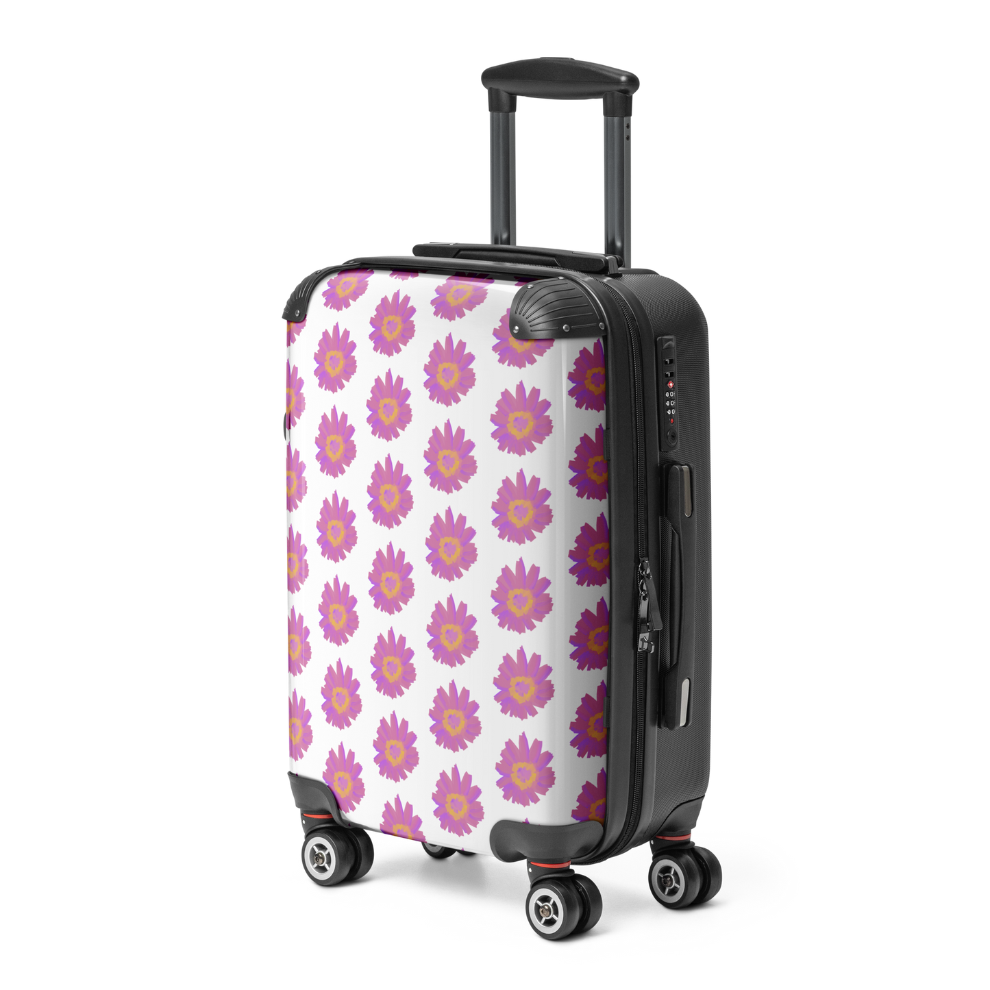 Pink Pop Pattern Hard-Shell Suitcase