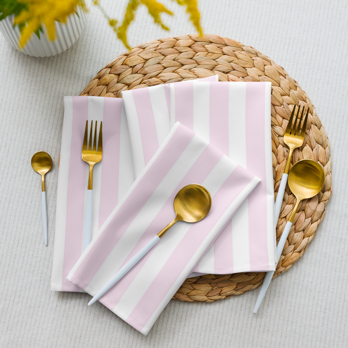 Pomegranates & Pink Cloth Napkins