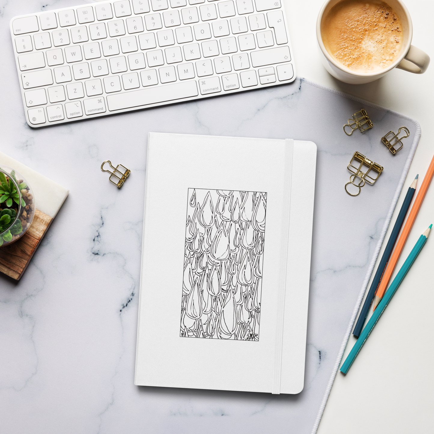 Rain Hardcover Journal