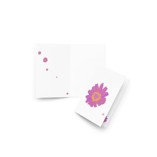 Pink Pop Bloom Greeting Card (blank)