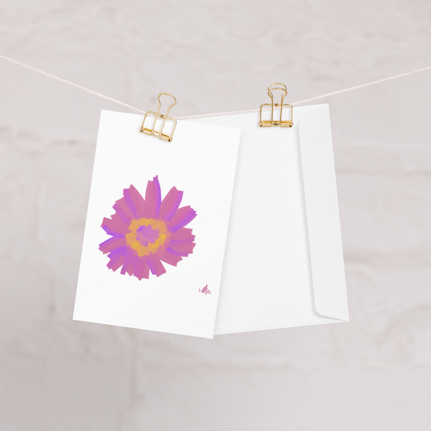 Pink Pop Bloom Greeting Card (blank)